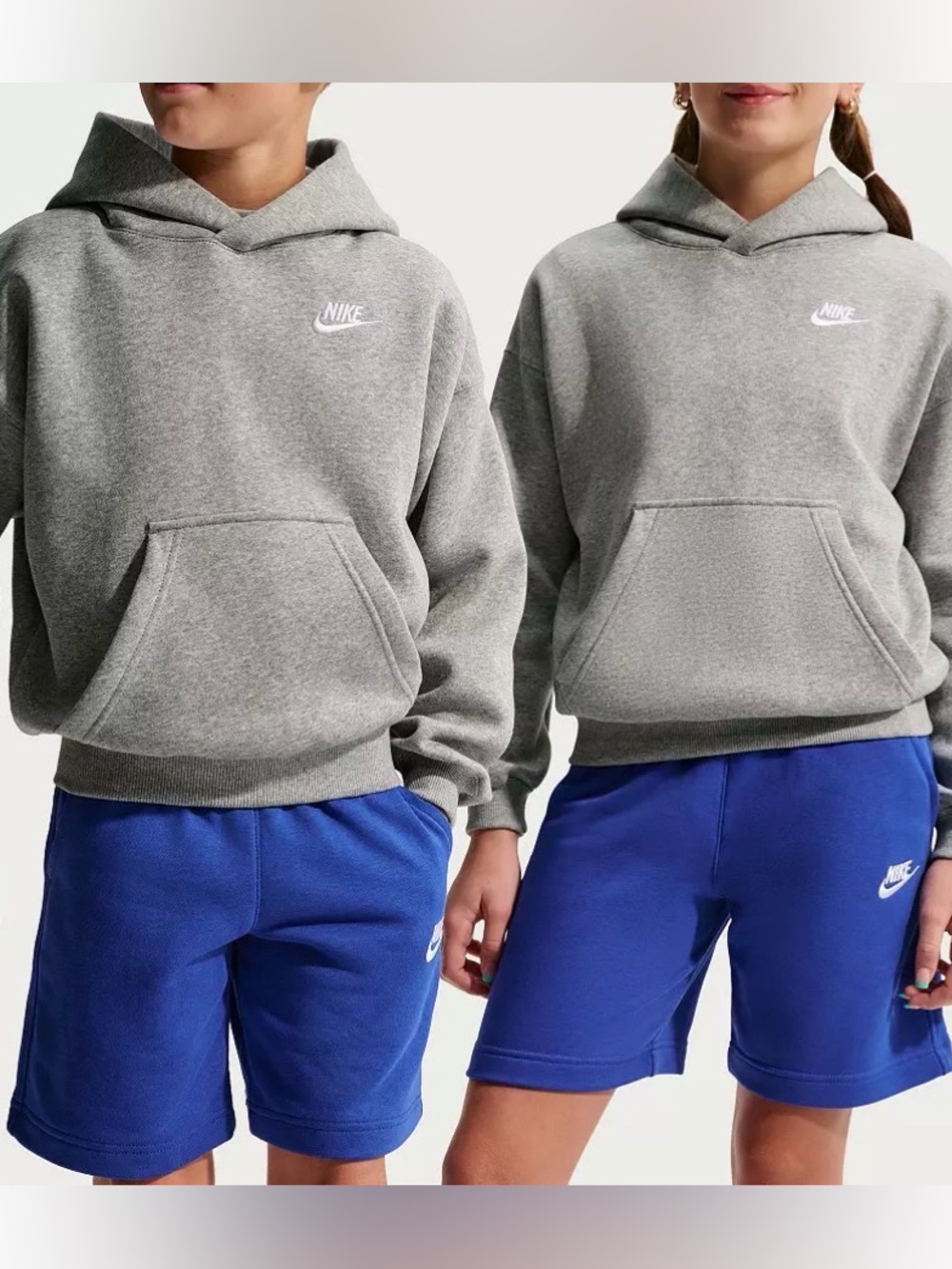 Classic Nike Heather Gray Hoodie- Youth Med